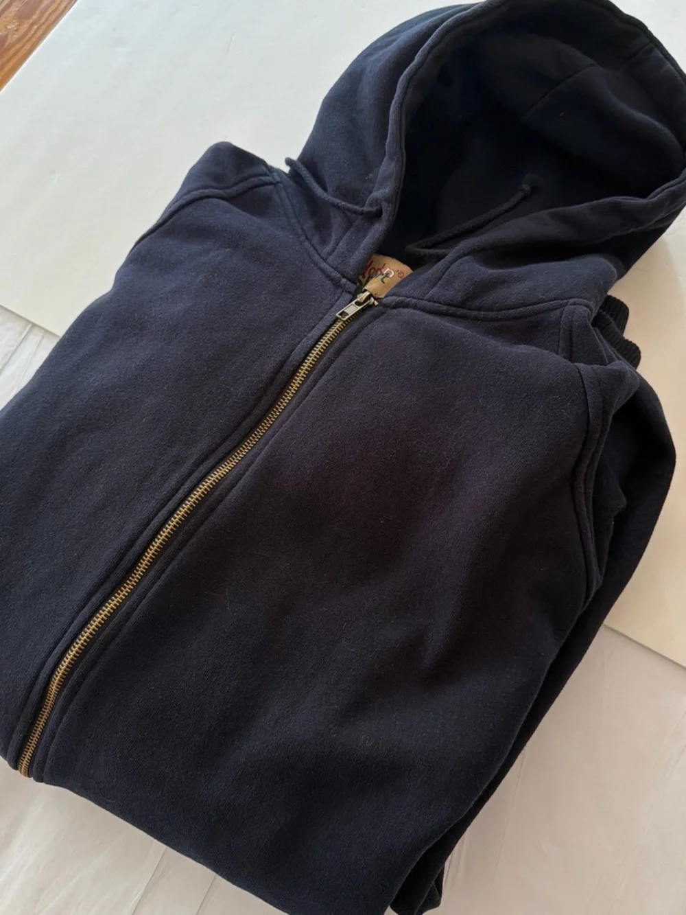 & Other Stories Navy Zip-Up Hoodie